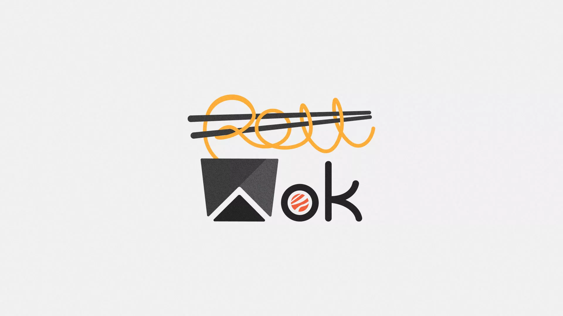 Разработка логотипа в Россоши для суши-бара «Roll Wok Club» Разработка логотипа в Россоши для суши-бара «Roll Wok Club»